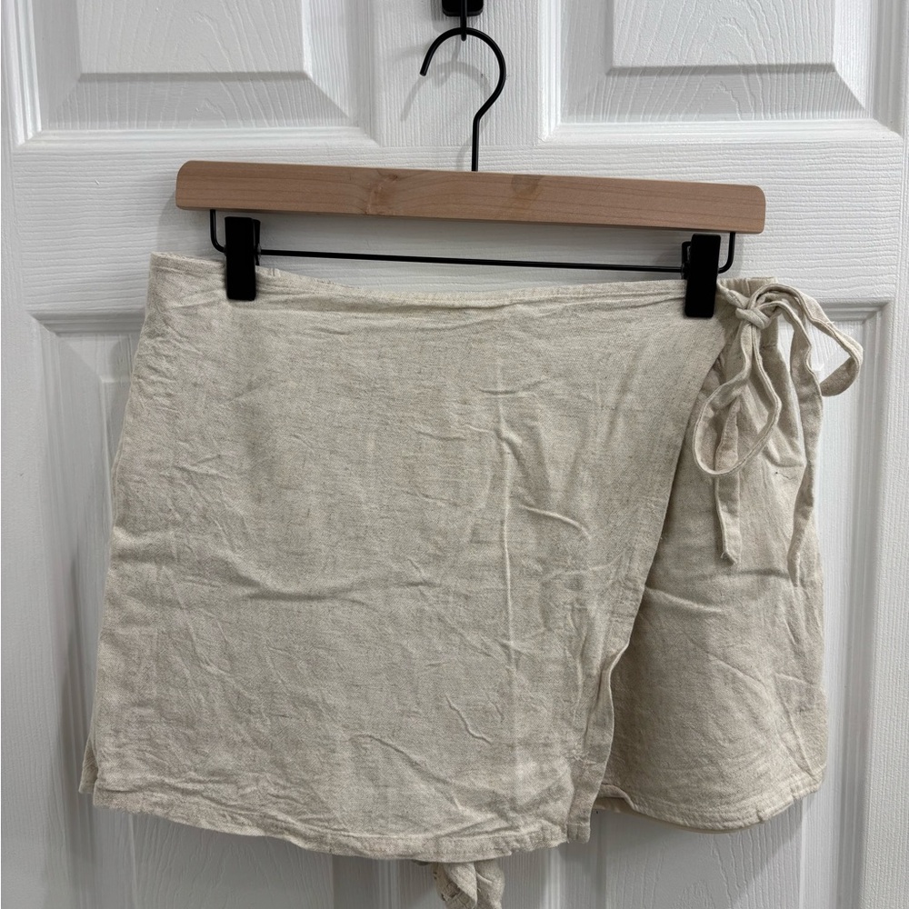 American Eagle Linen-like Wrap Skort